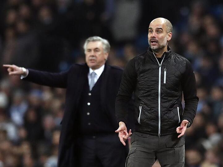 Carlo Ancelotti (l) und Pep Guardiola.