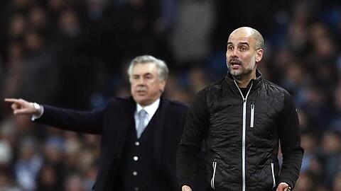 Carlo Ancelotti (l) und Pep Guardiola.