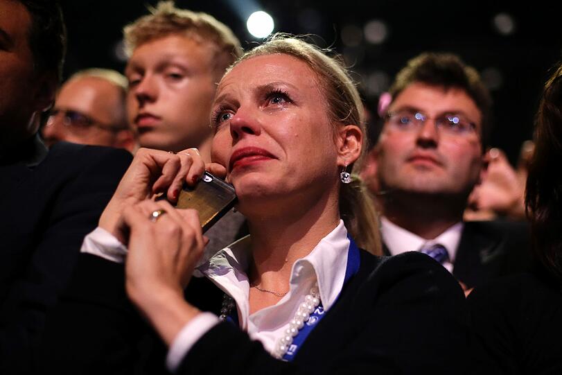 Barack Obama bleibt für vier weitere Jahre US-Präsident: Hier sehen Sie die emotionalen Bilder aus der langen US-Wahlnacht.