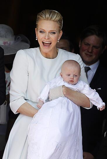 Fürstin Charlene mit ihrer Tochter Gabriella