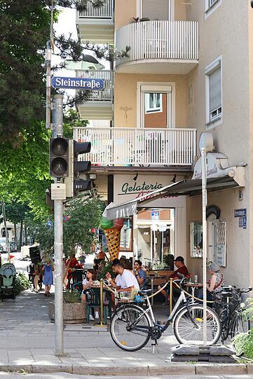 Guter Andrang an der Gelateria.