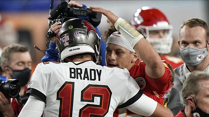 Bekam für seine herausragende Leistung Anerkennung von Quarterback-Kollege Patrick Mahomes: Superstar Tom Brady.