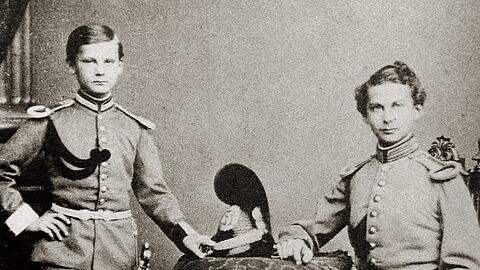 1862: Kronprinz Ludwig (rechts) und dessen Bruder Prinz Otto.