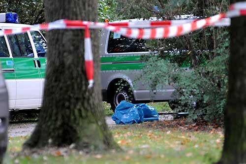 Die Grünanlage hinter dem Landtag: Hier wurde die Leiche des Babys gefunden