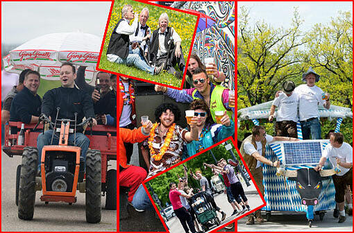 Wie jedes Jahr an Christi Himmelfahrt feiern die Herren der Schöpfung den Vatertag und ziehen mit Bollerwagen und Bier durch Wald und Flur. Wir zeigen die besten Bilder vom Vatertag!