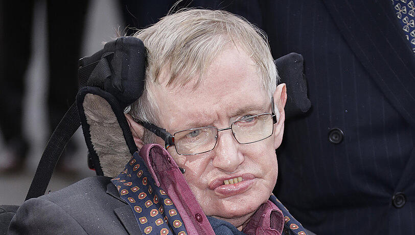 Einer, der die schwarzen Löcher kennt: Professor Stephen Hawking im März in London