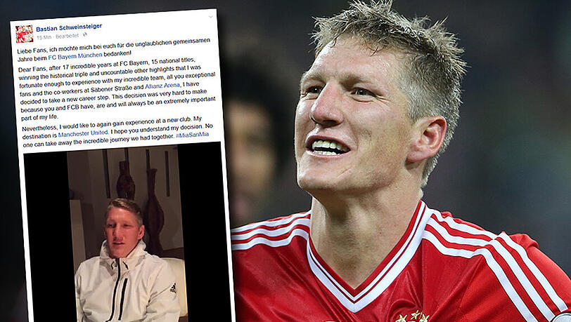 Bastian Schweinsteiger sagt "Danke". Mit einem Video verabschiedete sich der Fan-Liebling auf Facebook.