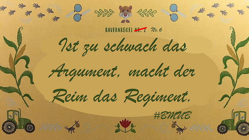 Der Deutsche Bauernverband dichtete zurück.