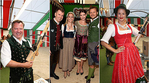 Beste Wiesn-Stimmung beim traditionellen Armbrustschießen von BMW München. Die Bilder von Montag.