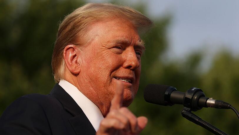 Donald Trump während einer Kundgebung.