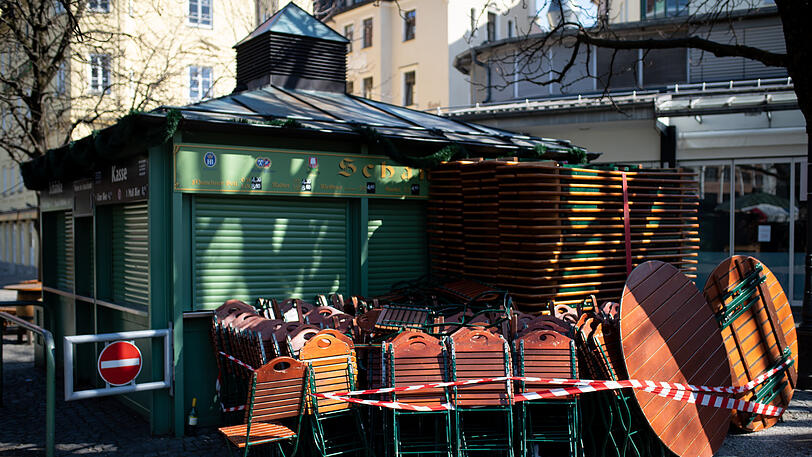 Ein Stand auf dem Münchner Viktualienmarkt