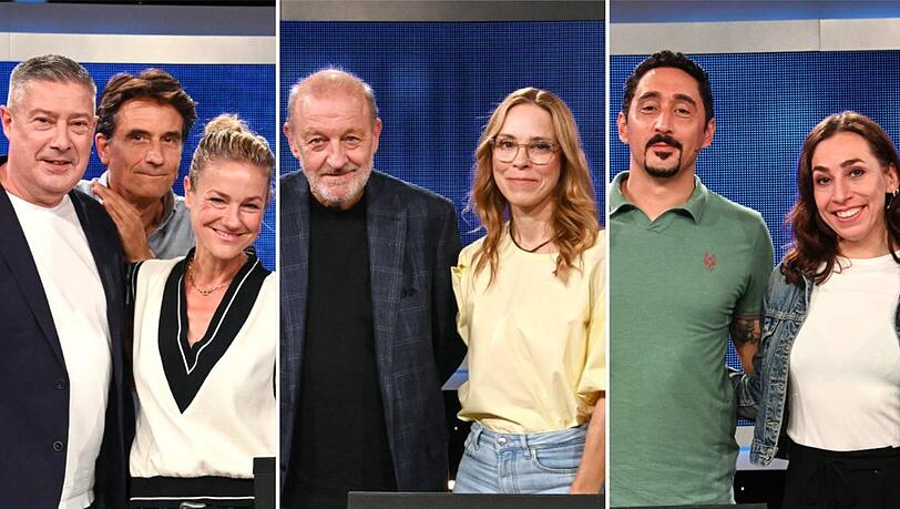 "Gefragt - Gejagt: Quiz-Marathon" diesmal unter anderem mit (v.l.): Joachim Llambi, Oliver Mommsen, Rhea Harder-Vennewald, Leonard Lansink, Anneke Kim Sarnau, Eko Fresh und Carol Schuler. "Gefragt - Gejagt: Quiz-Marathon" diesmal unter anderem mit (v.l.): Joachim Llambi, Oliver Mommsen, Rhea Harder-Vennewald, Leonard Lansink, Anneke Kim Sarnau, Eko Fresh und Carol Schuler.