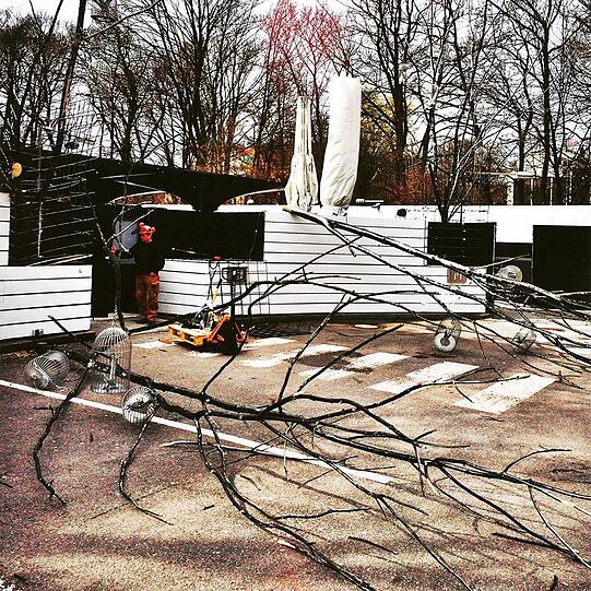 Auch die Terrasse vom P1 blieb nicht verschont. Entwarnung an alle Party-Fans: Bis zum 30.April soll das Gelände beim "Großen Terrassen-Opening" im neuen Glanz erstrahlen.