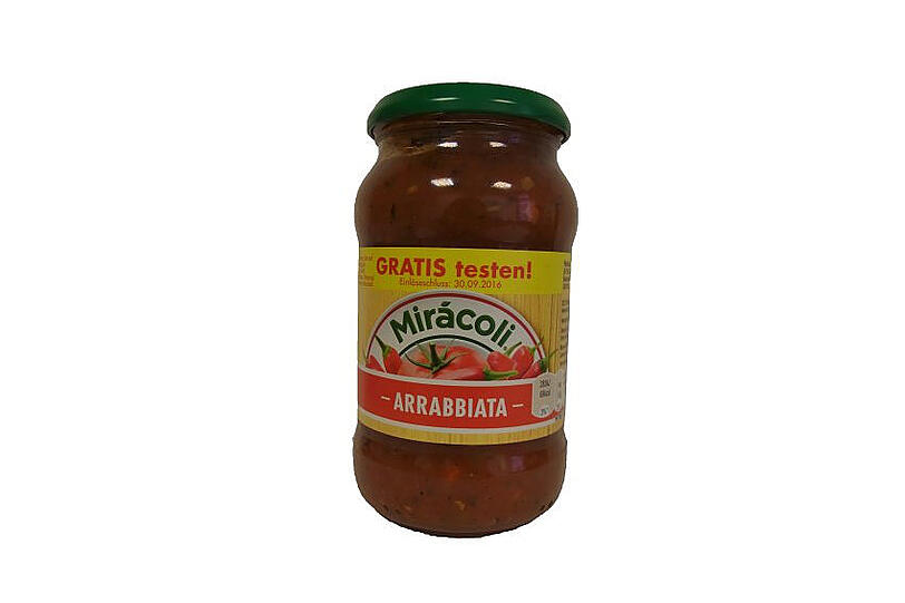 Kandidat 4: MIRACOLI PASTA SAUCE, Anbieter: Mars, Neue Füllmenge: 400 g (alt: 530 g), Preis: Gleich bei 1,89 Euro, Preiserhöhung: 32,5 Prozent.