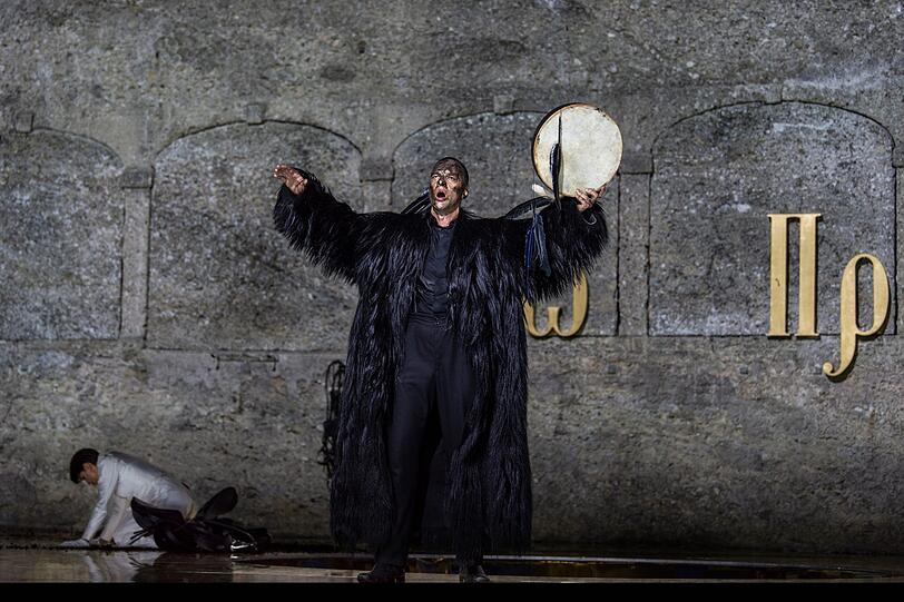 Richard Strauss' Oper "Salome" in der Inszenierung von Romeo Castellucci in der Felsenreitschule.