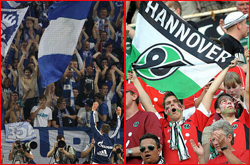 Die Fans waren außer sich: Schalke 04 und Hannover 96 qualifizieren sich für die Gruppenphase der Europa-League.