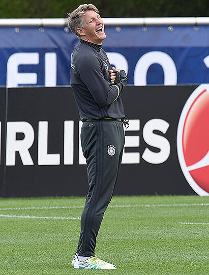 Bestens gelaunt: Bastian Schweinsteiger