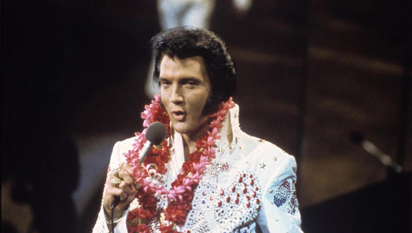 Unvergessen: Elvis bei einem Konzert Anfang der 1970er Unvergessen: Elvis bei einem Konzert Anfang der 1970er
