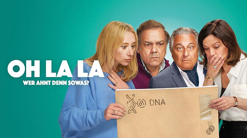 Die Ergbenisse ihrer DNA-Tests sorgen bei den Eltern von Alice und François für Chaos (von links nach rechts): Nicole (Sylvie Testud), Gérard (Didier Bourdon), Frédéric (Christian Clavier) und Catherine (Marianne Denicourt). Die Ergbenisse ihrer DNA-Tests sorgen bei den Eltern von Alice und François für Chaos (von links nach rechts): Nicole (Sylvie Testud), Gérard (Didier Bourdon), Frédéric (Christian Clavier) und Catherine (Marianne Denicourt).
