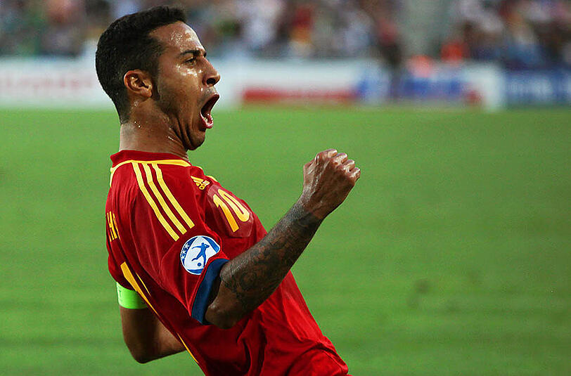 Thiago hat bisher sieben Länderspiele für Spanien absolviert.