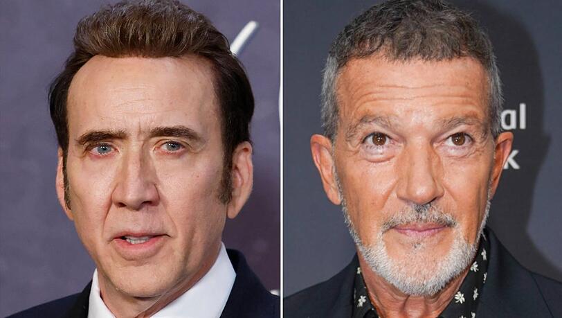 Nicolas Cage (li.) und Antonio Banderas werden 2027 für "True Detective" drehen. Nicolas Cage (li.) und Antonio Banderas werden 2027 für "True Detective" drehen.