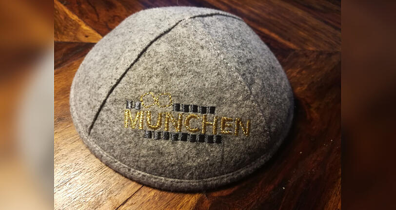 So schaut Terry Swartzbergs München-Kippa aus.