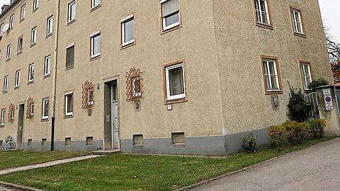 Der Wohnblock von 1950 in der Pasinger Nimmerfallstraße.