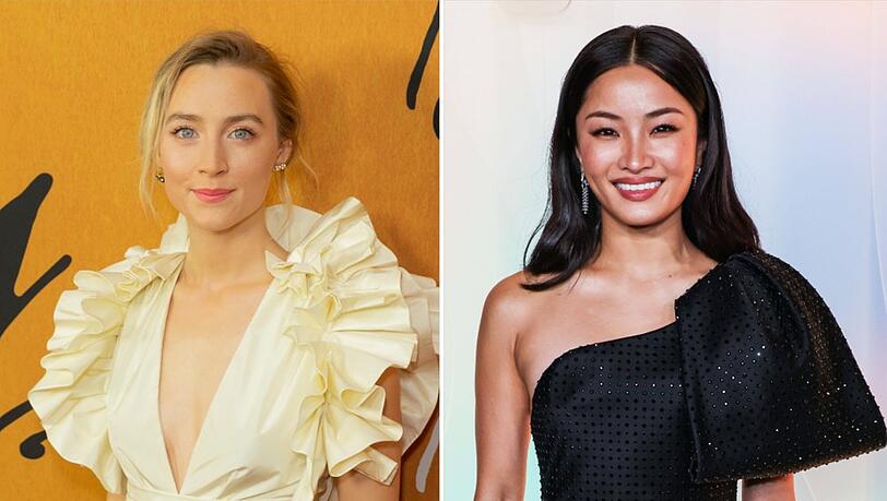 Saoirse Ronan (l.) wird zu Linda McCartney, Anna Sawai schlüpft in die Rolle von Yoko Ono. Saoirse Ronan (l.) wird zu Linda McCartney, Anna Sawai schlüpft in die Rolle von Yoko Ono.