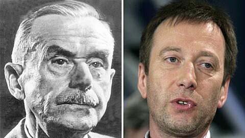 Der Klassiker und sein Nachfolger: Thomas Mann (l.) und der Schriftsteller Hans Pleschinski (r).