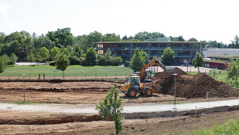 Hier entsteht ein neuer Rodelhügel für die Gartenstadt Trudering. Hier entsteht ein neuer Rodelhügel für die Gartenstadt Trudering.