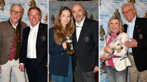 Viele Promis besuchten den "EAGLES Neujahrsempfang" am Tegernsee. Gastgeber Christian Neureuther (Mitte, hier an der Seite von Julia Fleschenberg, der Tochter von EAGLES-Ehrenpr&auml;sident Frank Fleschenberg) freute sich &uuml;ber zahlreiches Erscheinen.