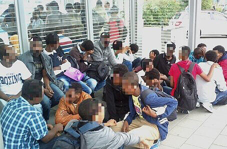 Flüchtlinge am Bahnhof in Rosenheim