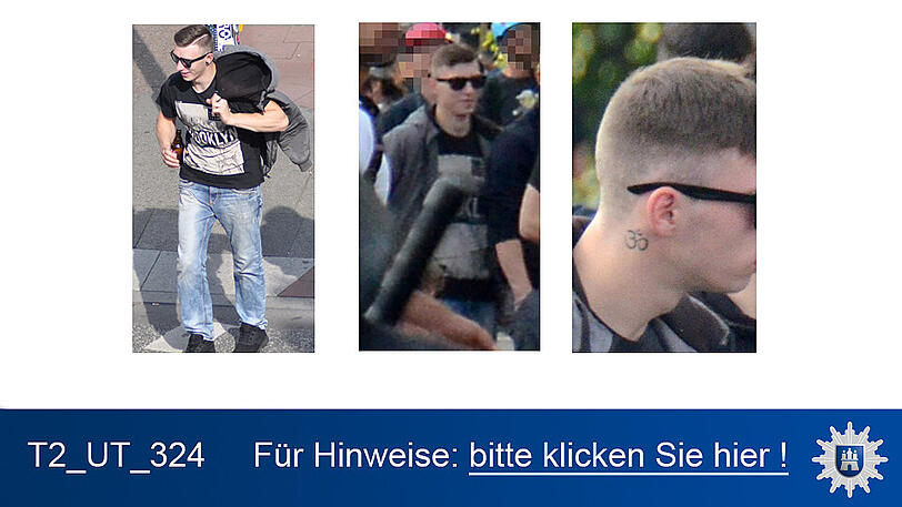 Nach diesen Personen wird öffentlich gefahndet. Die Polizei in Hamburg wird erreicht unter 040/4286-76543.