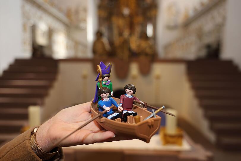 Sonderedition zum Katholikentag: Ein Playmobil-Set mit den Frankenaposteln Kilian, Kolonat und Totnan in einem Boot hat das Bistum W&uuml;rzburg k&uuml;rzlich vorgestellt.
