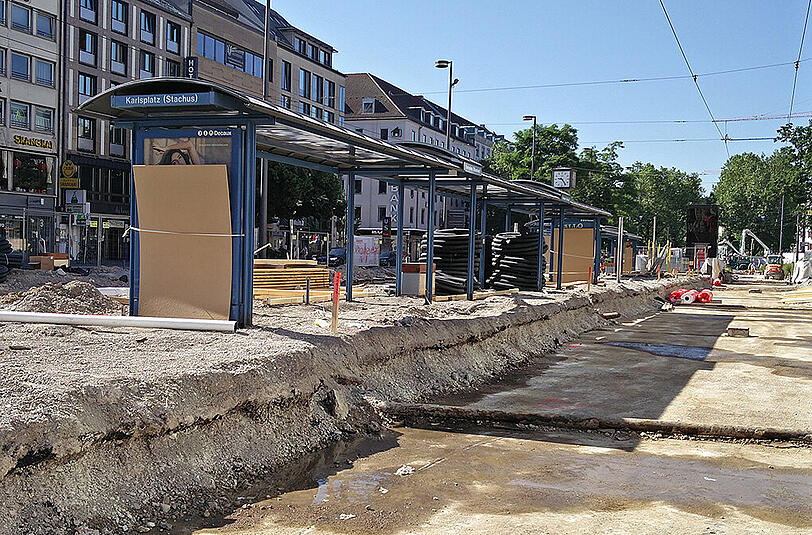 Weitere Bilder von der Großbaustelle zwischen dem Stachus und Sendlinger Tor.