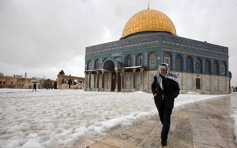 Schneesturm in Israel - Die Bilder