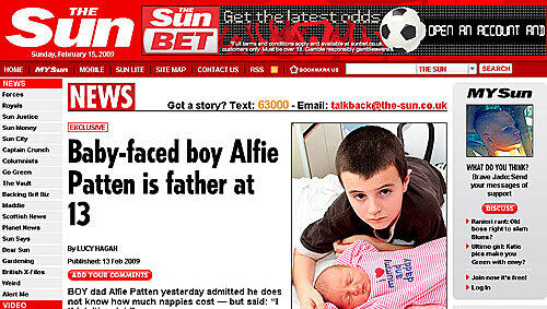 Alfie Patten ist laut DNA-Test doch nicht Vater. Alfie Patten ist laut DNA-Test doch nicht Vater.