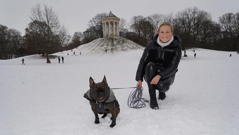 Isabelle Gehe mit Capone. Isabelle Gehe mit Capone.