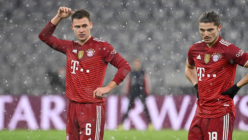Joshua Kimmich (l.) und Marcel Sabitzer werden gegen den 1. FC Köln womöglich wieder auf den Außenverteidigerpositionen spielen müssen.