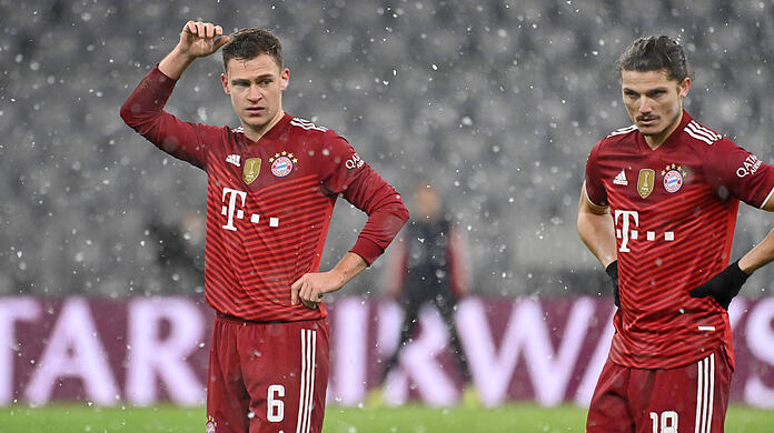 Joshua Kimmich (l.) und Marcel Sabitzer werden gegen den 1. FC Köln womöglich wieder auf den Außenverteidigerpositionen spielen müssen.