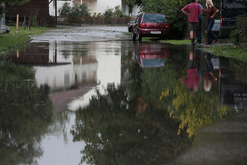 Ein heftiges Unwetter ging über den Landkreis Erding nieder - die Bilder.