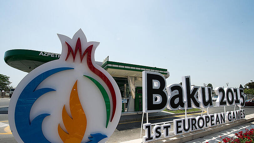 In Baku finden die Europaspiele 2015 statt. In Baku finden die Europaspiele 2015 statt.