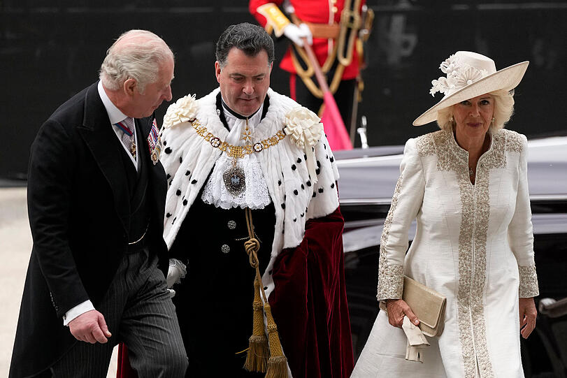 Prinz Charles und Herzogin Camilla bei ihrer Ankunft