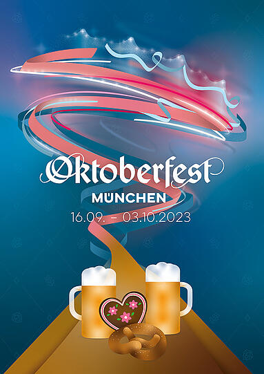 Wie sieht das Oktoberfest-Plakat 2023 aus? 45 Motive stehen zur Auswahl.