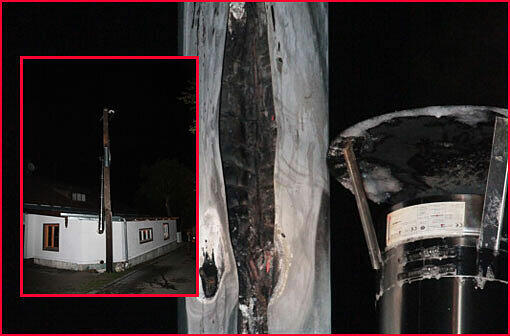 Aschau am Inn/Mühldorf: Mast brennt - Strom fällt aus - Bilder - Abendzeitung München