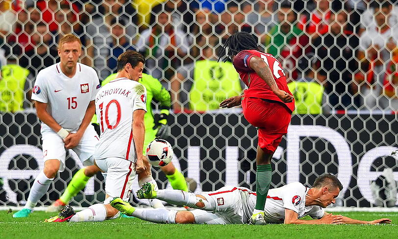 Renato Sanches legt im EM-Viertelfinalspiel gegen Polen eine Glanzleistung hin.