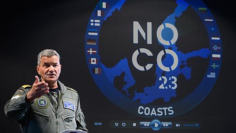 Vize-Admiral Frank Lenski ist Befehlshaber der deutschen Flotte und Unterstützungskräfte. Das maritime Großmanöver "Northern Coasts 23" vor der Küste Lettlands läuft unter deutscher Führung bis zum 23.09.2023.