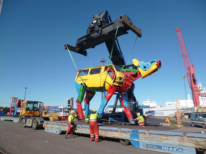 Und hier kommt es her: aus Finnland. Dort wurde es am 12. Juni zum Transport fertig gemacht.