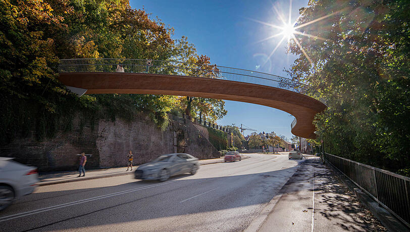 Die Radwege am Giesinger Berg sollen breiter werden. Darüber soll eine Brücke entstehen.