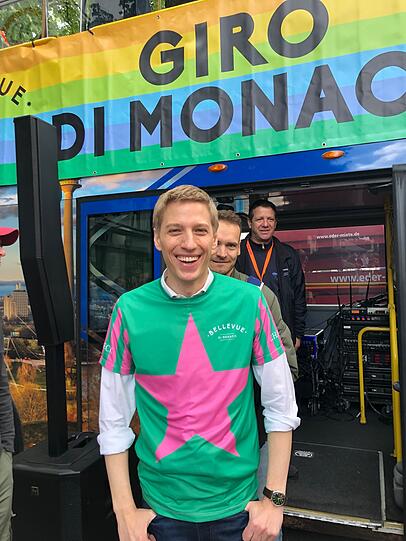 OB Dominik Krause ist stolzer Schirmherr des Giro di Monaco.